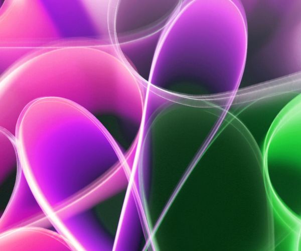 Abstract energy wave visual effect with green light